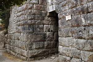 Images Dated 10th August 2007: Albania. Butrint. Cyclopean walls of the ancient city. Lake