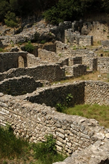 Images Dated 10th August 2007: Albania. Butrint. Ruins of the Agora / Forum. 4th century BC