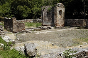 Images Dated 10th August 2007: Albania. Butrint. ruins of a house or gym