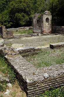 Images Dated 10th August 2007: Albania. Butrint. ruins of a house or gym
