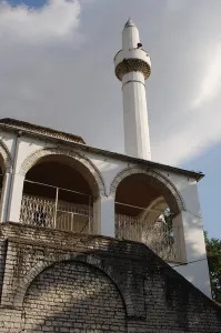 Images Dated 9th August 2007: Albania. Gjirokaster. Mosque and minaret. 18th century