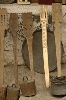 Images Dated 5th August 2007: Albania. Kruje. Sale of objects. Bazaar