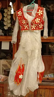 Images Dated 5th August 2007: Albaniz. Kruje. Albanian traditional dress. Bazaar