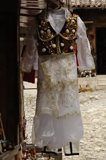 Albaniz. Kruje. Albanian traditional dress. Bazaar