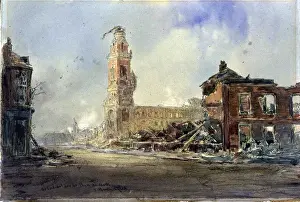Albert 1916 - The Cathedral from Rue Fardherbe