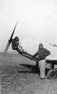 Swallow Prints: Albert Batchelor with his British Klemm L25C 1A Swallow G-A