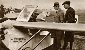 Images Dated 15th July 2019: Albert, Duke of York at a glider meeting, Lympne, Kent