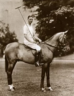 Images Dated 20th November 2017: Albert, Duke of York playing Polo