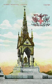 Albert Memorial, London - postcard c. 1905
