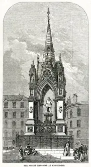 Monuments Prints: The Albert Memorial at Manchester 1870