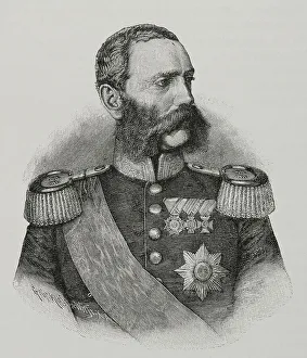 Franco Prussian Prints: Albert of Saxony (1828-1875). Crown Prince. King
