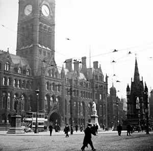 Albert Square Manchester Vintage Lantern Slide