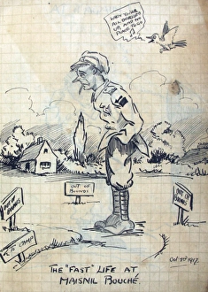 Images Dated 13th March 2012: Album of 53 drawings done whilst on sctive service - WWI