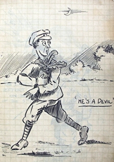 Images Dated 13th March 2012: Album of 53 drawings done whilst on sctive service - WWI