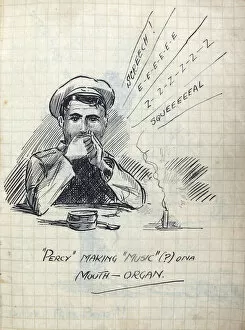 Images Dated 13th March 2012: Album of 53 drawings done whilst on sctive service - WWI