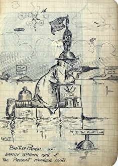 Images Dated 13th March 2012: Album of 53 drawings done whilst on sctive service - WWI