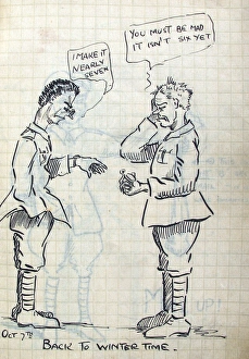 Images Dated 13th March 2012: Album of 53 drawings done whilst on sctive service - WWI