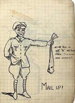 Images Dated 13th March 2012: Album of 53 drawings done whilst on sctive service - WWI