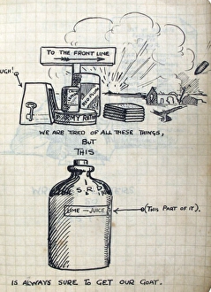 Images Dated 13th March 2012: Album of 53 drawings done whilst on sctive service - WWI