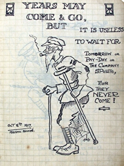Images Dated 13th March 2012: Album of 53 drawings done whilst on sctive service - WWI