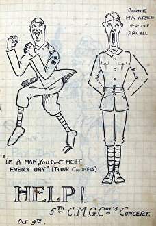 Images Dated 13th March 2012: Album of 53 drawings done whilst on sctive service - WWI