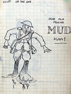 Images Dated 13th March 2012: Album of 53 drawings done whilst on sctive service - WWI