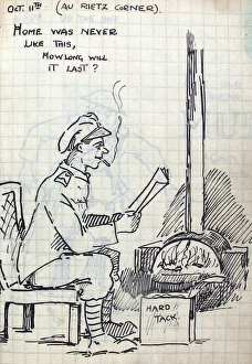 Images Dated 13th March 2012: Album of 53 drawings done whilst on sctive service - WWI