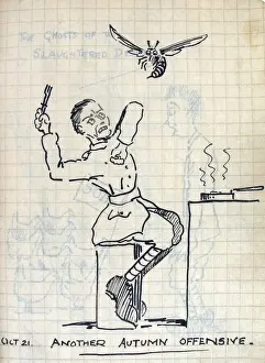 Album of 53 drawings done whilst on sctive service - WWI