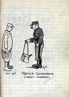 Album of 53 drawings done whilst on sctive service - WWI