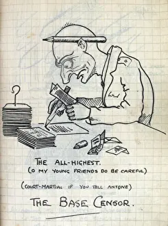 Album of 53 drawings done whilst on sctive service - WWI
