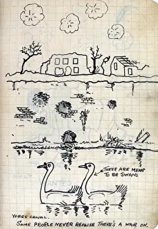 Album of 53 drawings done whilst on sctive service - WWI