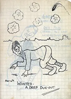Album of 53 drawings done whilst on sctive service - WWI