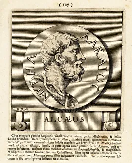 Gods And Heroes Prints: Alcaeus of Mytilene, lyric poet from the island of Lesbos