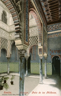 Images Dated 17th August 2016: The Alcazar, Seville, Spain - Patio de las Munecas