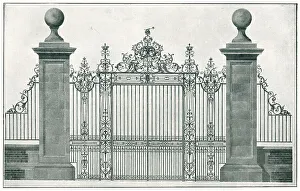 Messrs Prints: Aldenham House Gates, Elstree