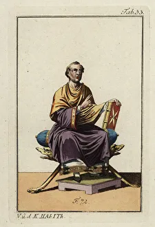 Robert Spallart Prints: Aldhelm, Bishop of Sherborn, 8th century