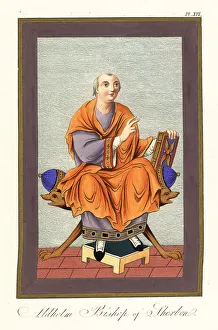 10th Century Prints: Aldhelm, Bishop of Sherborn c.639-709