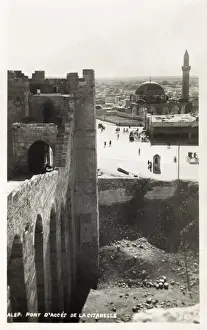 Citadel Prints: Aleppo - Syria - Bridge access to the Citadel