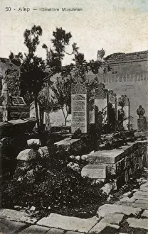 Markers Prints: Aleppo, Syria - Muslim Cemetery