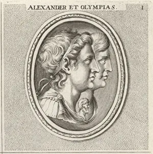 17th Century Prints: Alexander the Great and his mother Olympias