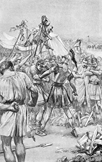 Arrested Gallery: Alexander the Great quelling the mutiny at Opis, 324 BC