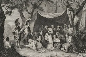 Greet Prints: Alexander the Great visits family of Darius III after Issus