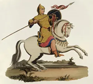 Alexander I King of Scotland on horseback Reigned 1107 - 1125 Date: circa 1110s