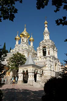 Images Dated 27th August 2009: Alexander Nevsky Cathedral, Yalta, Ukraine