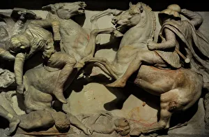 Alexander Sarcophagus. 4th century BC. Battle of Issus (333)