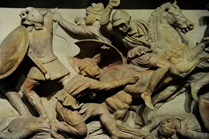 Alexander Sarcophagus. 4th century BC. Battle of Issus (333)