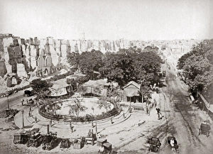 Alexandria, Egypt, 1882 - Place des Consuls, after bombardme