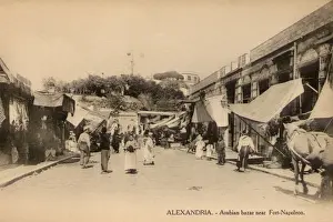 Bazar Prints: Alexandria, Egypt - Arabian Bazaar near Fort Napoleon