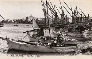 Alexandria, Egypt - Boats moored in the West Bay