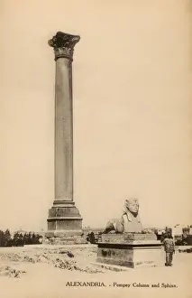 Alexandria, Egypt - Pompeys Column (Pillar) and Sphinx